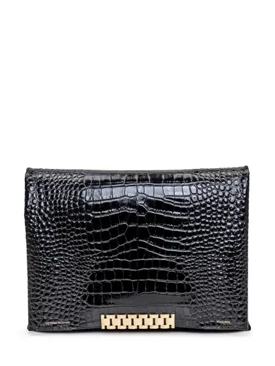 Victoria Beckham Pouch Chain Bag In Black