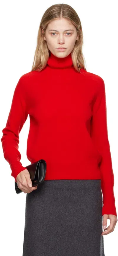 Victoria Beckham Red Polo Turtleneck