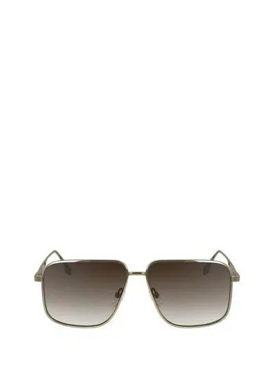 Victoria Beckham Sunglasses In Gold / Brown Gradient