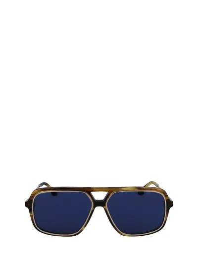 Victoria Beckham Sunglasses In Striped Khaki