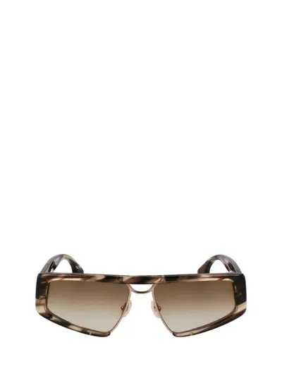 Victoria Beckham Sunglasses In Striped Khaki