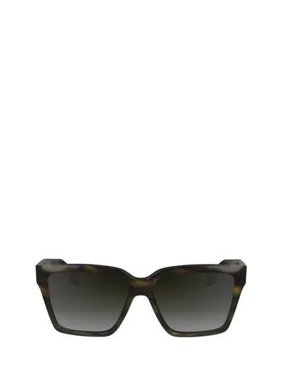 Victoria Beckham Sunglasses In Striped Khaki Havana