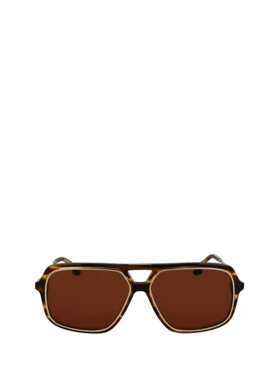 Victoria Beckham Sunglasses In Striped Tobacco