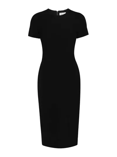 Victoria Beckham T Shirt Fitted Dress In Black