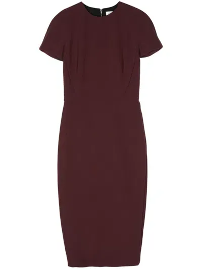 Victoria Beckham Crepe Dress In Negro