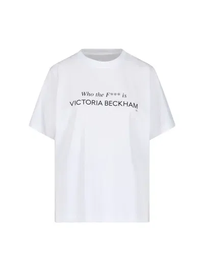 Victoria Beckham Printed T-shirt In White