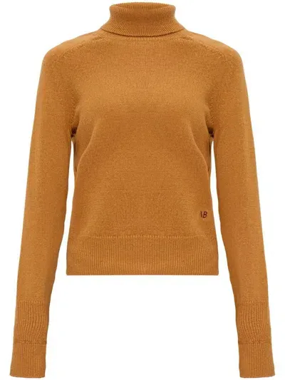 Victoria Beckham Turtleneck Sweater Clothing In Brown