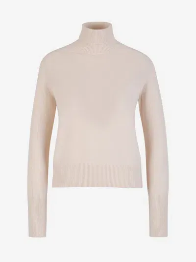 Victoria Beckham Turtleneck Sweater In Contrast Ribbed Collar