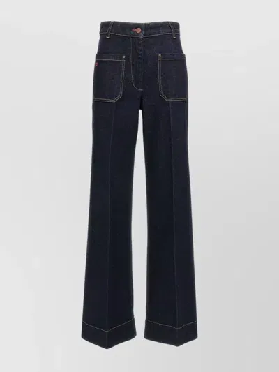 Victoria Beckham Alina Jeans In Dark Blue