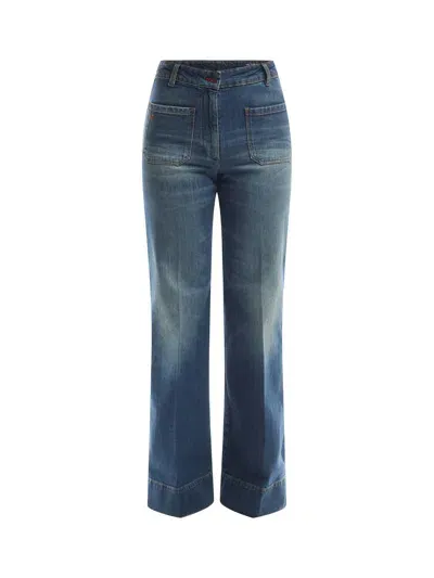 Victoria Beckham Women's Alina High Waisted Jeans In Denim