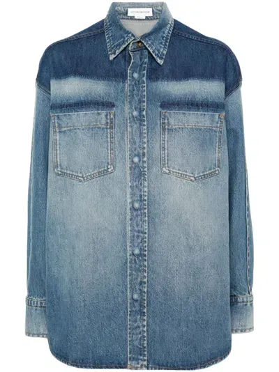 Victoria Beckham Oversized Denim Shirt In Blue