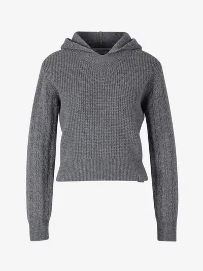 Victoria Beckham Wool Knitted Sweater In Sweatshirt Design