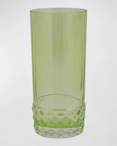 Vietri Deco Tall Tumbler, 16 Ounces In Green