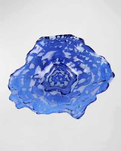 Vietri Ostrica Glass Blue Small Plate