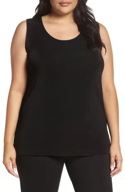 Vikki Vi Sleeveless Stretch Knit Tunic In Black