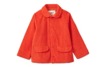 Vild House Of Little Kids'  Organic Corduroy Jacket In Dark Coral