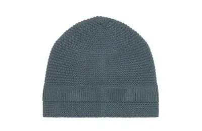 Vild House Of Little Kids'  Organic Knit Hat In Blue Stone-palmetto Plant Dye