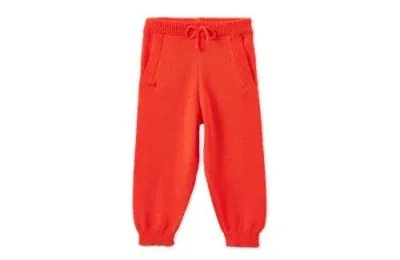 Vild House Of Little Organic Knit Joggers In Coral