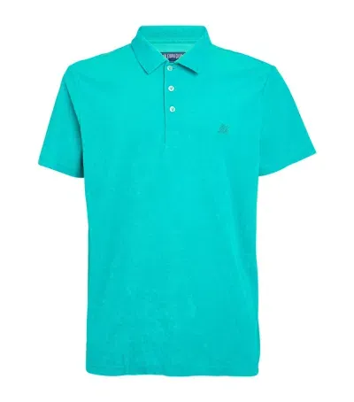 Vilebrequin Cotton-blend Terry Polo Shirt In Green