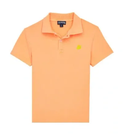 Vilebrequin Babies'  Kids' Tencel Cotton Polo In Fluo Fire