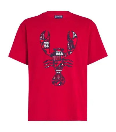 Vilebrequin Graphic Lobster Print T-shirt In Red