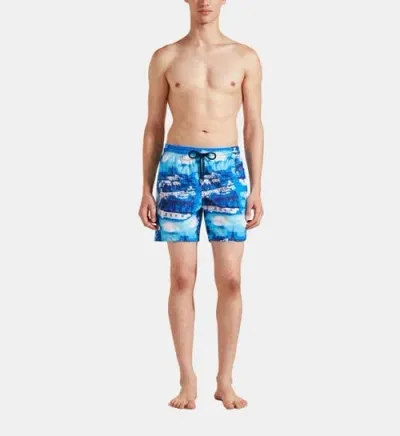 Vilebrequin Paris Ultra-light And Packable Swim Shorts In Bleu Neon