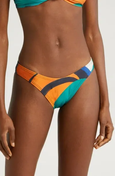 Villa Fresca Vista High Cut Bikini Bottoms In Tuscan Waves