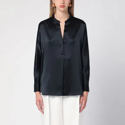 Vince Black Silk Blouse