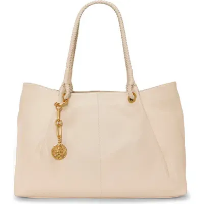 Vince Camuto Eshva Leather Tote In Warm Vanilla