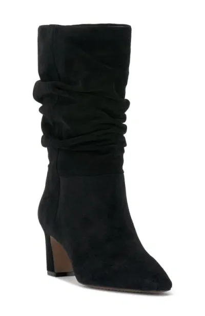 Vince Camuto Skylar Slouch Boot In Black Smooth