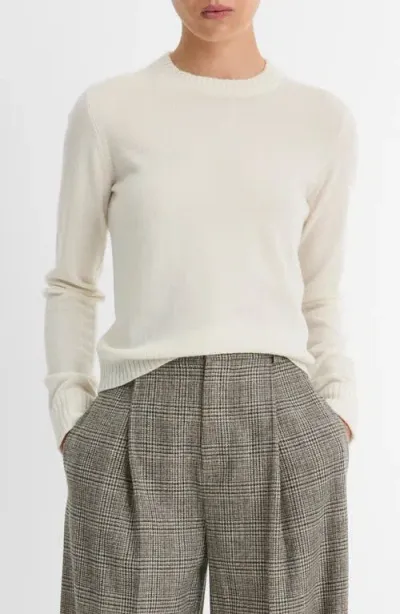 Vince Cashmere Crewneck Sweater In Off White