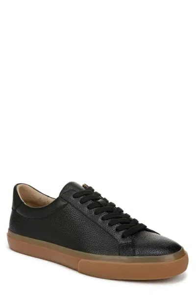 Vince Men's Fulton Leather Low-top Sneakers In Black Tumb