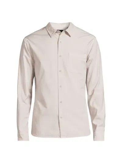 Vince Men's Cotton Poplin Button-front Shirt In Washed Soft Clay