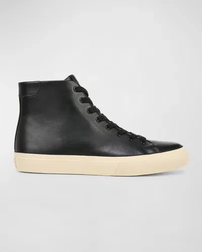 Vince Men's Fulton High Top Leather Oxford Shoes In Black