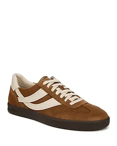 Vince Men's Oasis Mixed Leather Retro Sneakers In Elmwood