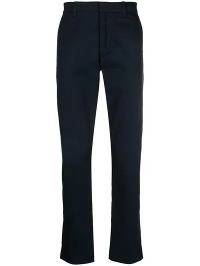 Vince Mid-rise Straight-leg Trousers In Blue