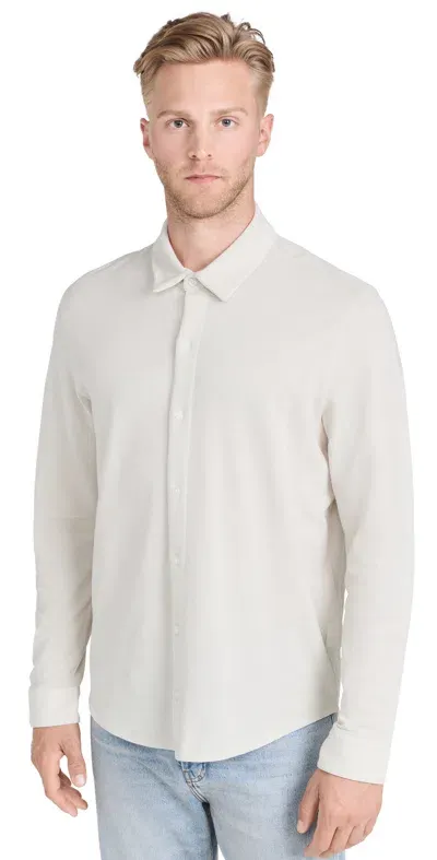 Vince Pique Button Down Shirt Morning Haze