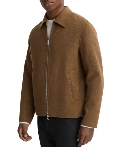 Vince Two Way Zip Jacket In Teakwood