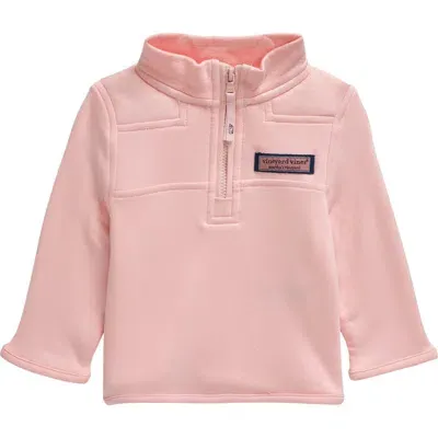 Vineyard Vines Babies'  Dreamcloth Half Zip Shep Shirt In Flamingo