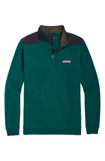 Vineyard Vines Professor Shep Half-zip Sweatshirt In Charleston Green