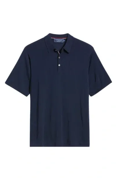 Vineyard Vines Solid Merino Wool Polo In Blue