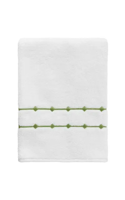 Vis-a-vis Paris Cabochon Bath Towel 39" X 59" In Green