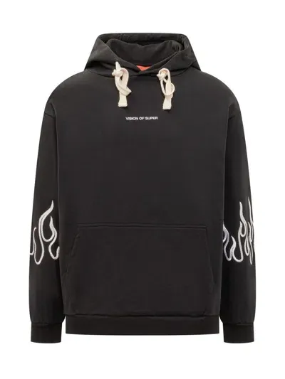 Vision Of Super Flames Hoodie In Black