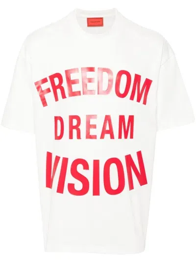 Vision Of Super Freedom-print T-shirt In White