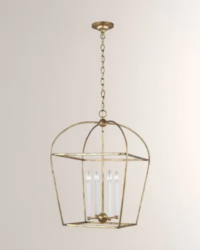 Visual Comfort Studio 4 - Light Lantern Stonington By Chapman & Myers In Antique Gild