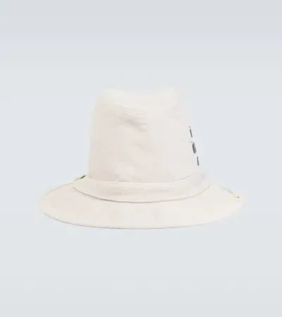 Visvim Embroidered Cotton Bucket Hat In Ivory