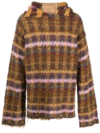 Vitelli Recycled Wool Multicolour Hooded Sweater In Multicolor