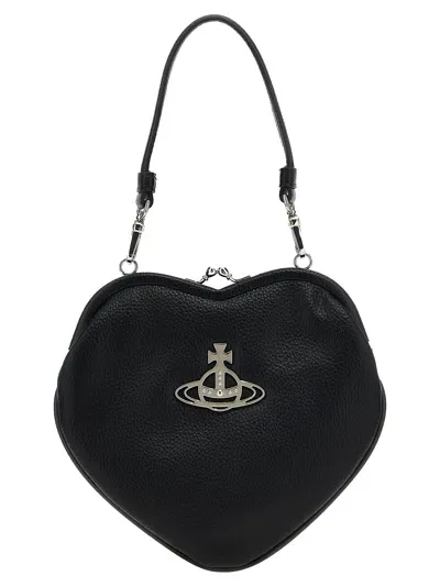 Vivienne Westwood 'belle Heart Frame Purse' Handbag In Black