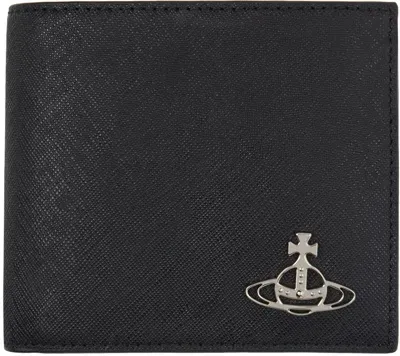 Vivienne Westwood Black Coin Pocket Wallet In Aw24-black