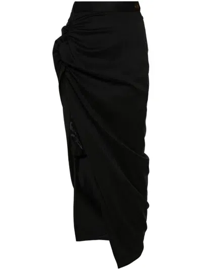 Vivienne Westwood Draped-detail Skirt In Black